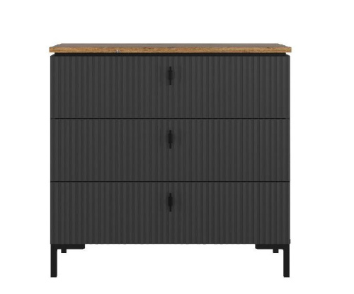 Комод KOM3S Дуб Нокс/Антрацитовый