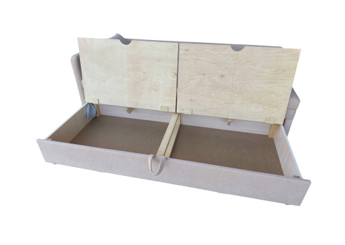 Диван-кровать Вика-3 левая Бежевый велюр. фото 3