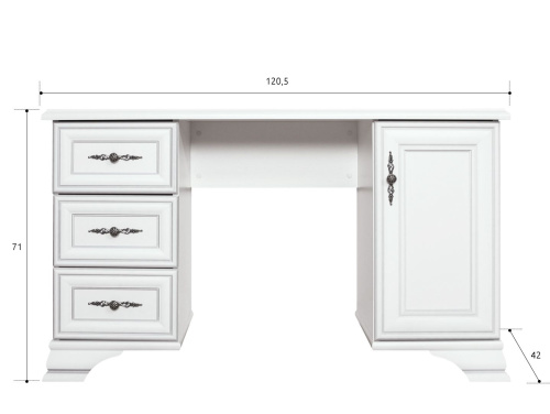 Стол туалетный TOL Kentaki Белый фото 2