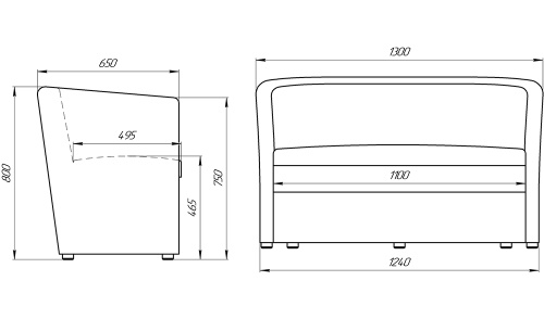 Двухместный диван Рико фото 13