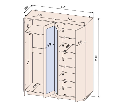 Шкаф Quartz QZ-ШК3 фото 6