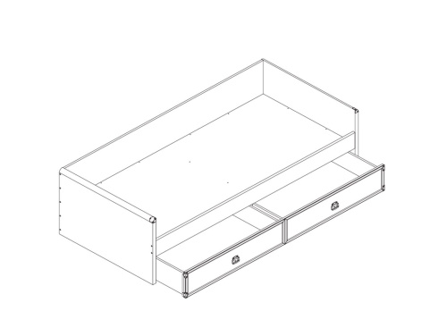 Кровать JLOZ1S 90х200 Индиана Дуб саттер фото 3
