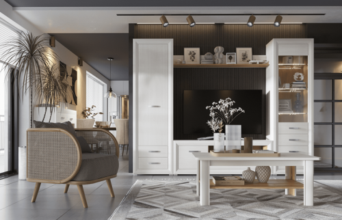 Шкаф витрина с подсветкой REG1W3S Malta фото 3