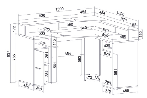 Стол компьютерный SKILL-09 фото 4