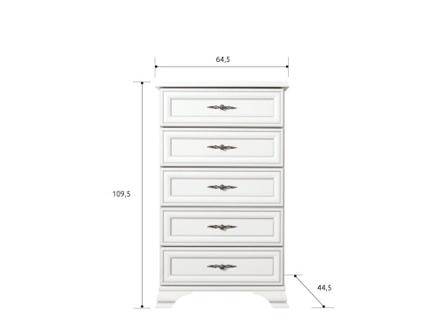 Комод KOM5S Белый фото 2