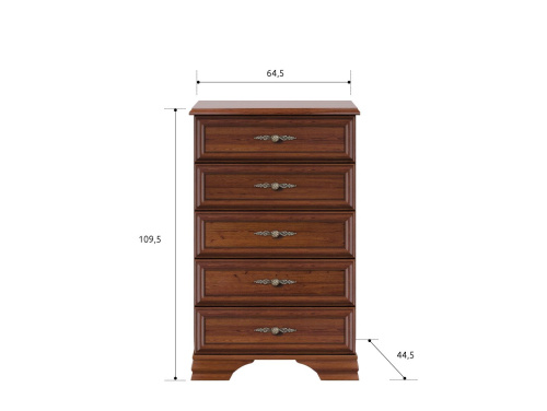 Комод KOM5S Каштан фото 4