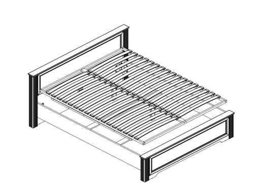Кровать c гибким основанием LOZ160х200 Jasmin фото 3