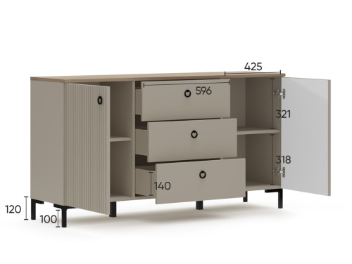 Тумба KOM2D3S Domenica фото 2