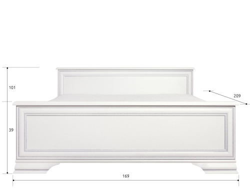 Кровать c гибким основанием LOZ160х200 Kentaki Белый фото 3