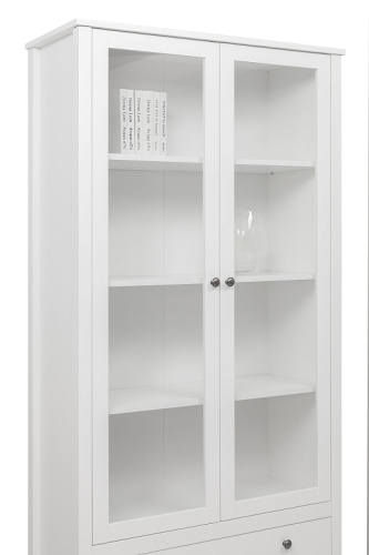 Шкаф витрина REG2W2S Ewa белая фото 2