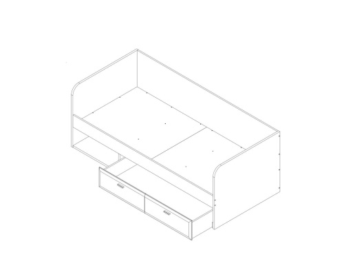 Кровать без мягких элементов 90х200 LOZ90 Grace фото 2