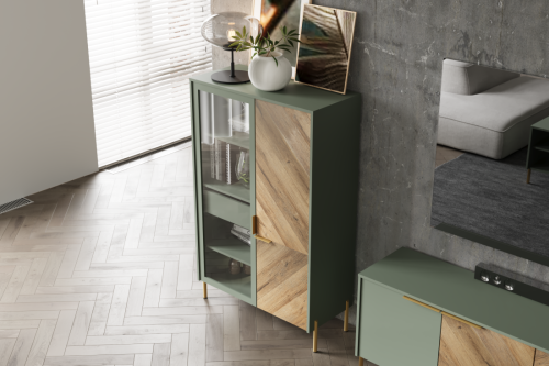 Шкаф витрина REG1W1D/140 Siena фото 4