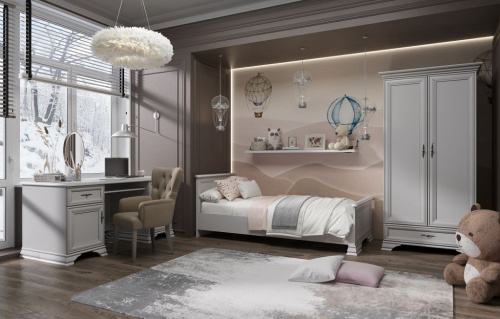 Кровать c металлическим основанием LOZ90х200 Kentaki Белый фото 5