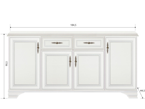 Тумба KOM4D2S Kentaki Белый фото 3