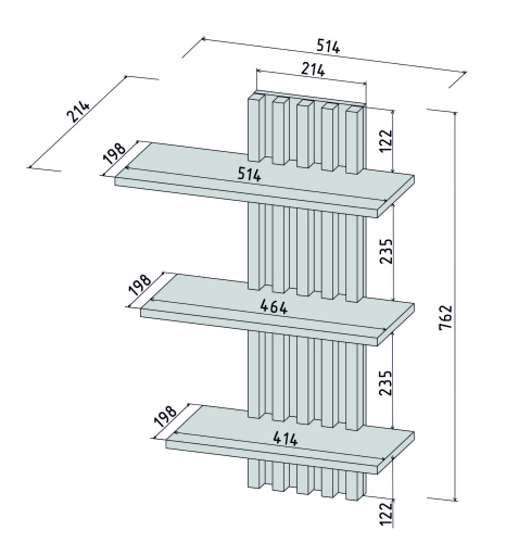 Полка навесная LG-16 фото 4