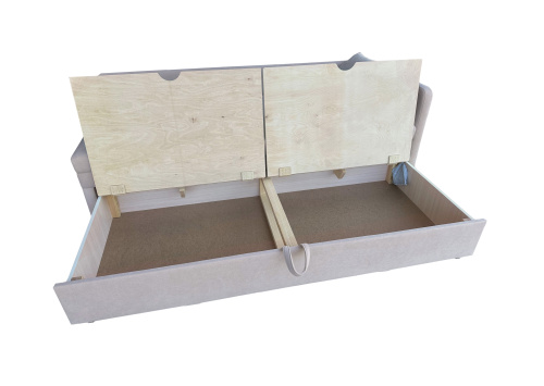 Диван-кровать Вика-3 правая Бежевый велюр. фото 3