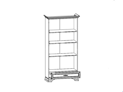 Шкаф витрина REG2W1S Kentaki Каштан фото 2