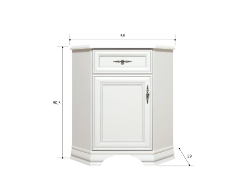 Тумба KOMN1D1S/L Kentaki Белый фото 2