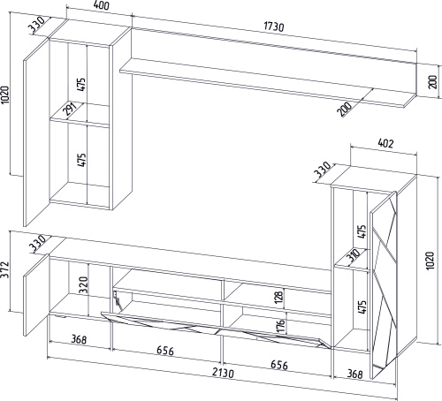 Набор мебели для жилой комнаты "Neo-5" фото 6