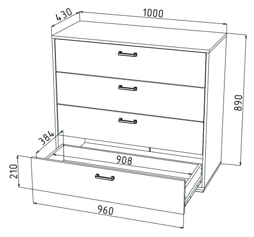 Комод SC-4Ш фото 2