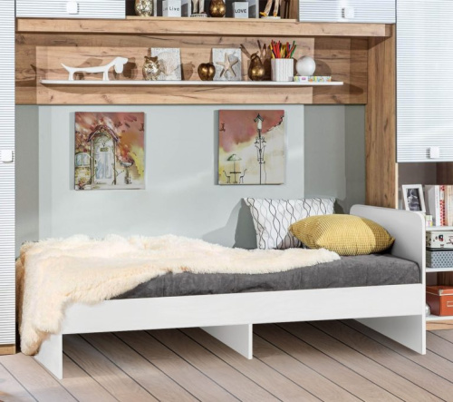 Кровать односпальная СН-120.02-900 (белый) фото 2