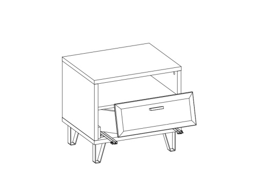 Тумба прикроватная GRACE Дуб Наварра KOM1S фото 3