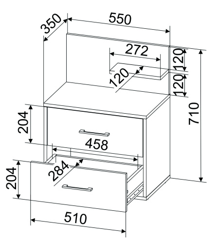 Тумба прикроватная LT-Т55 фото 2