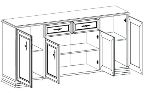 Тумба KOM4D2S Kentaki Белый фото 2