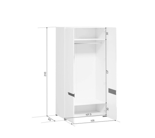 Шкаф SZF2D/21/11 Azteca Белая фото 2