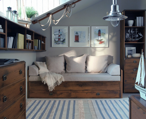 Кровать JLOZ1S 90х200 Индиана Дуб саттер фото 4