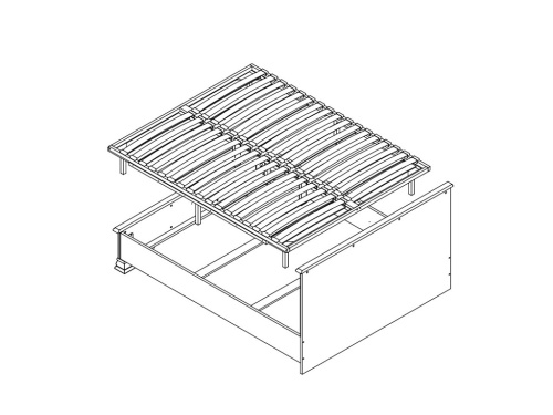 Кровать c металлическим основанием LOZ160х200 Kentaki Каштан фото 2