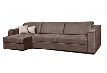 Диван-кровать угловой "Бергамо" (Велюр GRAND 3 COCOA1)