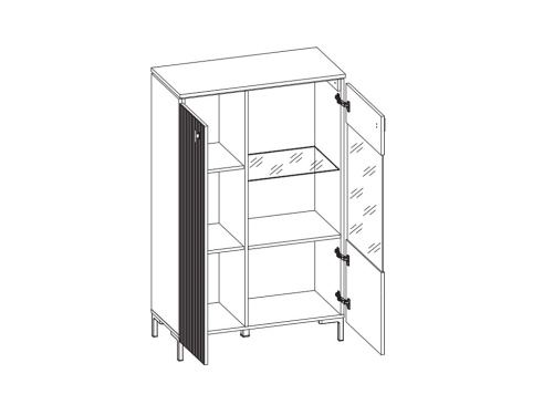 Шкаф витрина REG1D1W/140 San Gimignano фото 2