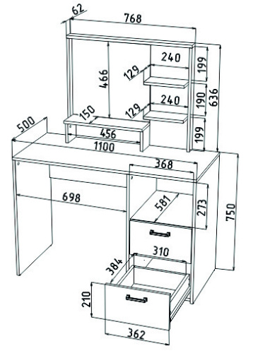Стол туалетный SC-СТ1 фото 2