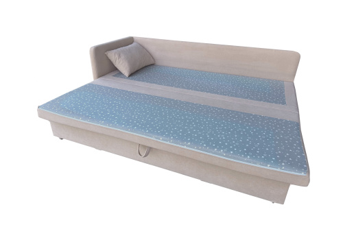 Диван-кровать Вика-3 левая Бежевый велюр. фото 2