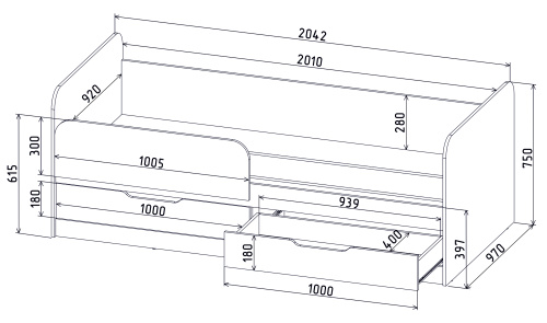 Кровать одинарная Анеси-5 фото 3