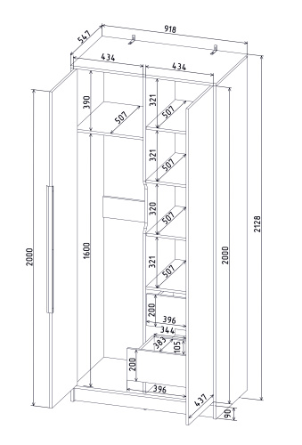 Шкаф комбинированный КТ-Ш2 фото 2