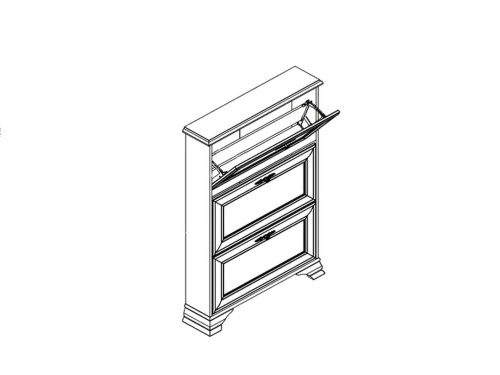 Тумба для обуви SFB3B Kentaki Каштан фото 2