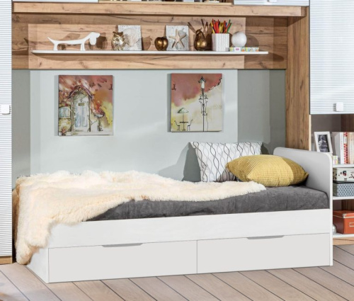 Кровать односпальная СН-120.02-900 (белый) фото 4