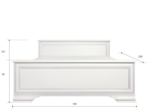 Кровать c гибким основанием LOZ140х200 Kentaki Белый фото 3