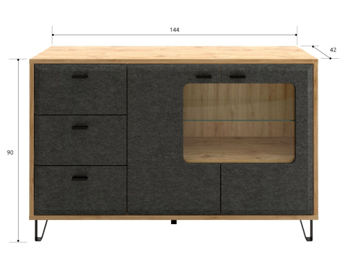 Тумба с подсветкой KOM2W3S_LED Grace фото 3