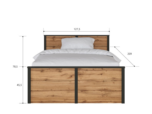 Кровать c металлическим основанием LOZ120х200 Loft  фото 4