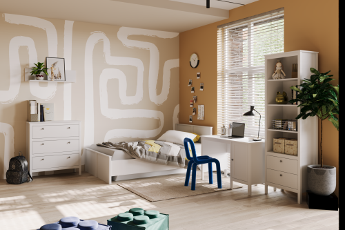 Кровать c гибким основанием Ewa белая LOZ120х200 фото 4