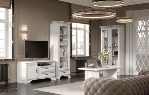 Шкаф витрина REG1W1S Kentaki Белый фото 4