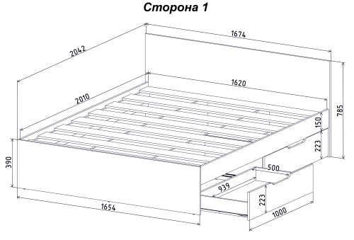 Кровать двойная Анеси-23 фото 4