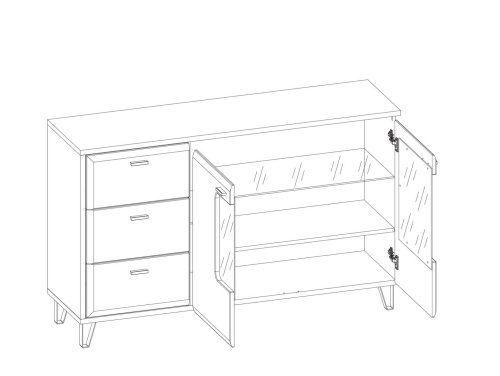 Тумба с подсветкой KOM2W3S_LED Grace фото 4