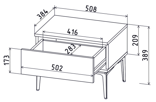 Тумба прикроватная Linea-01 фото 2