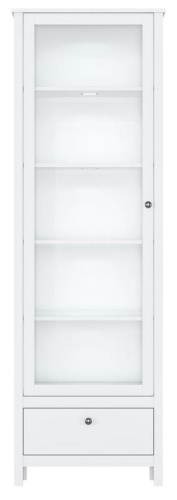 Шкаф витрина с подсветкой REG1W1S/65 Ewa белая