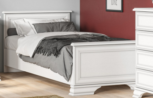 Кровать c металлическим основанием LOZ90х200 Kentaki Белый фото 3