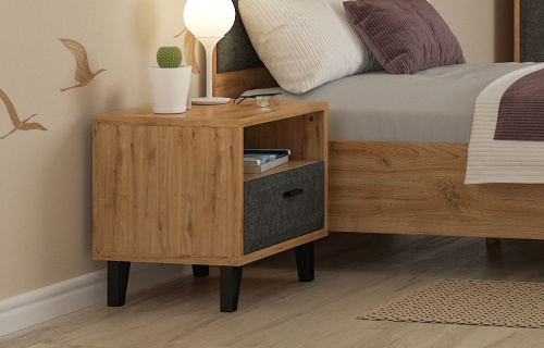 Тумба прикроватная GRACE Дуб Наварра KOM1S фото 4